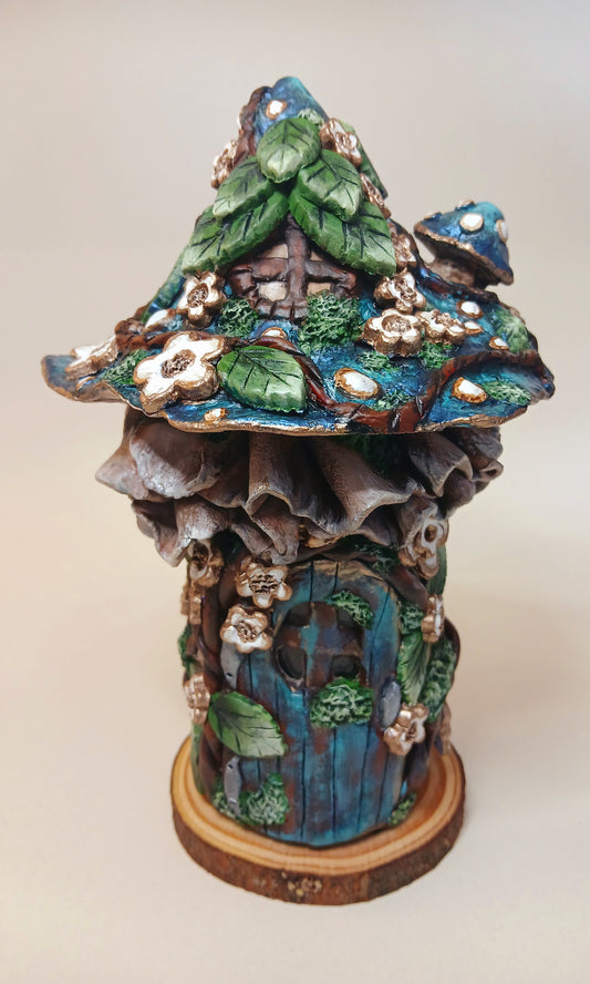 Blue Magnolia Fairy House