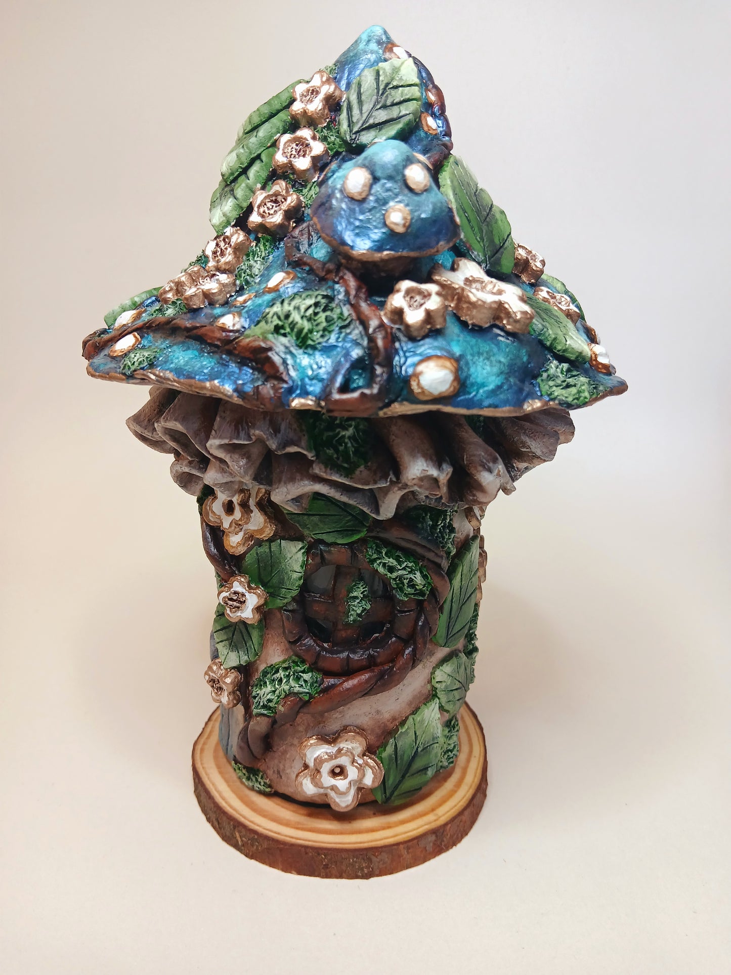 Blue Magnolia Fairy House