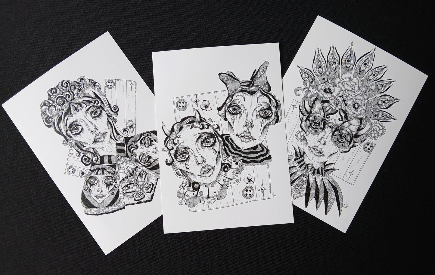 Bespoke Ink Illustration Prints (Set of Three)