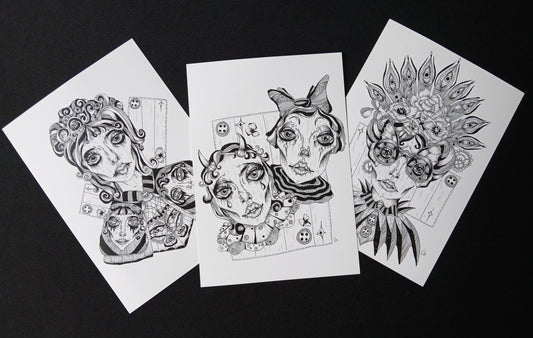 Bespoke Ink Illustration Prints (Set of Three)