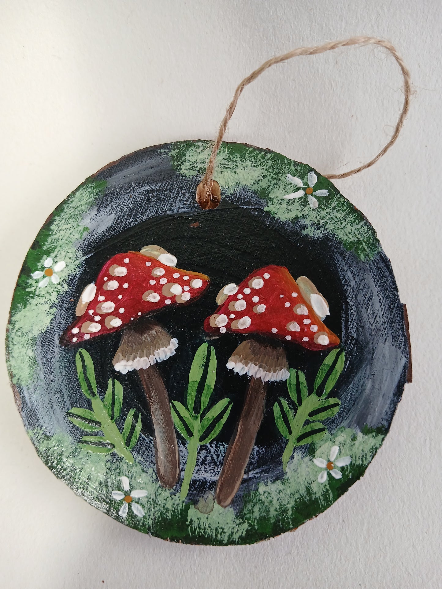 Original Hand Painted Wood Slice