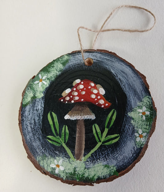 Original Hand Painted Wood Slice