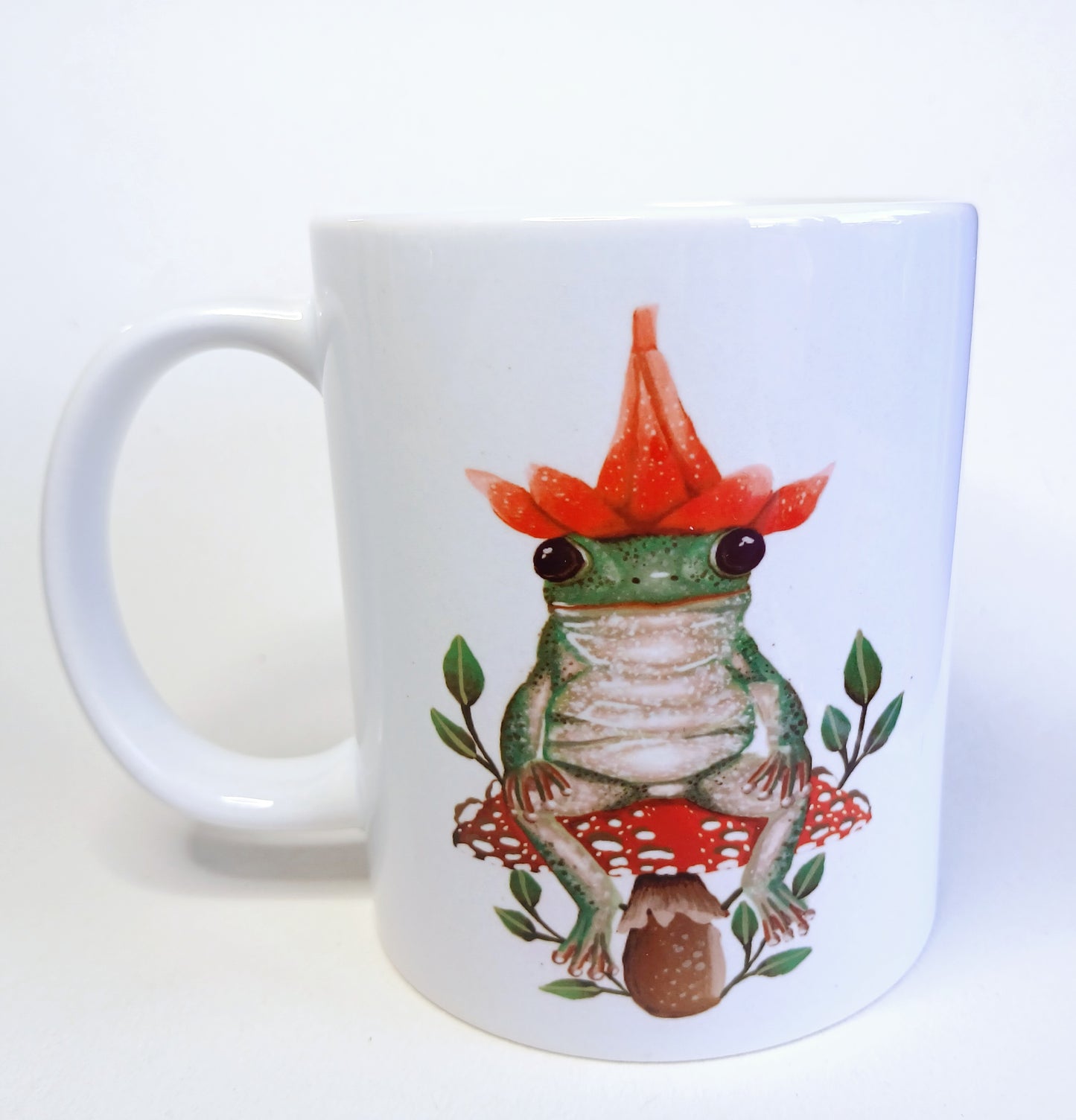 Mushroom Frog - Bespoke Printed Cups (featuring artists own unique hand painted designs)