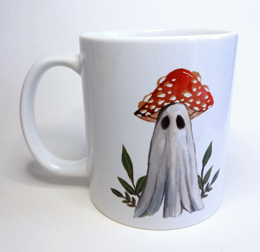 Mushroom Ghost - Bespoke Printed Cups (featuring artists own unique hand painted designs)