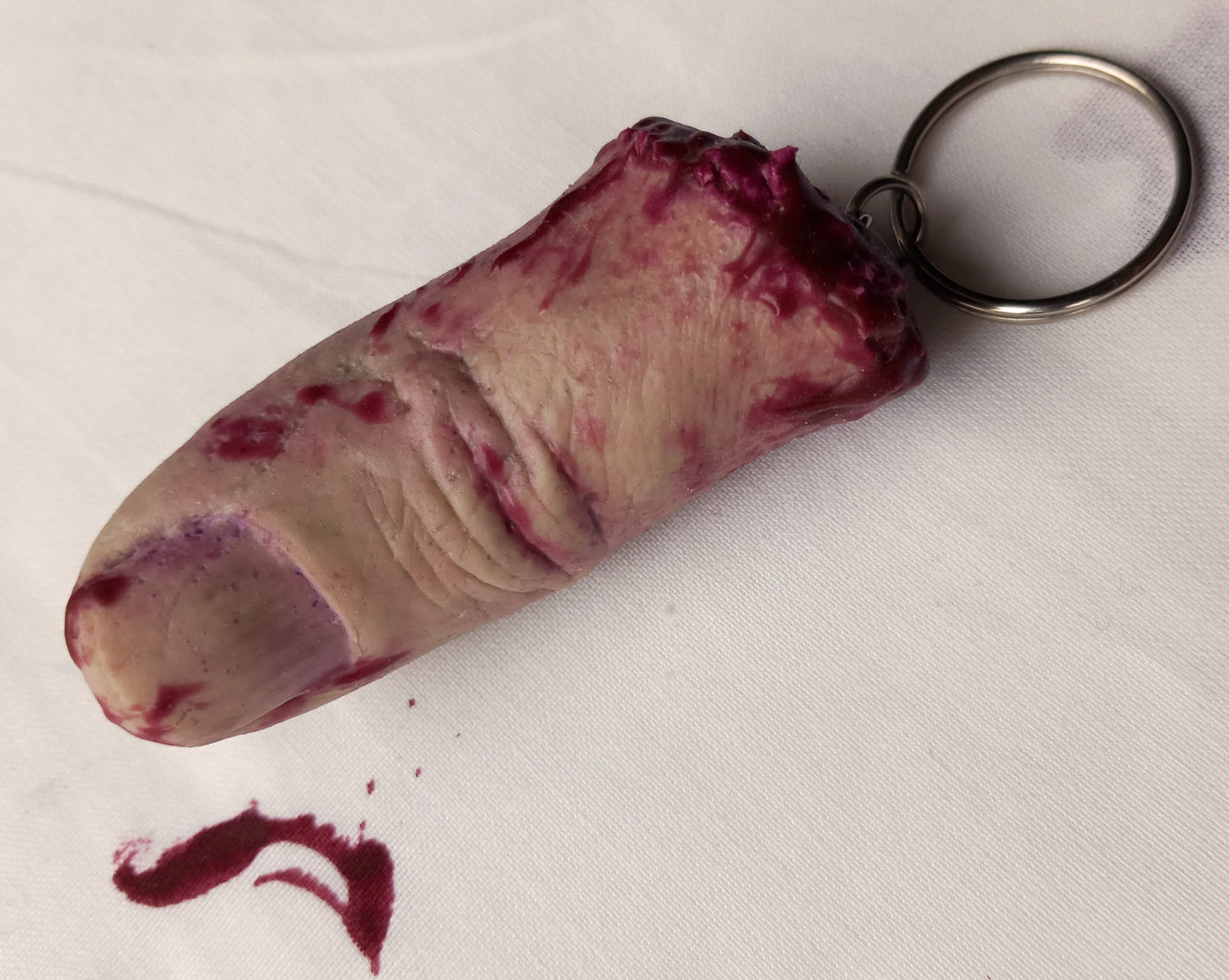 Severed Finger Keyrings - Handmade Realistic Silicone Props - Realistic - Prosthetic - Horror - Halloween - Movie/Film Prop - Present - SFX