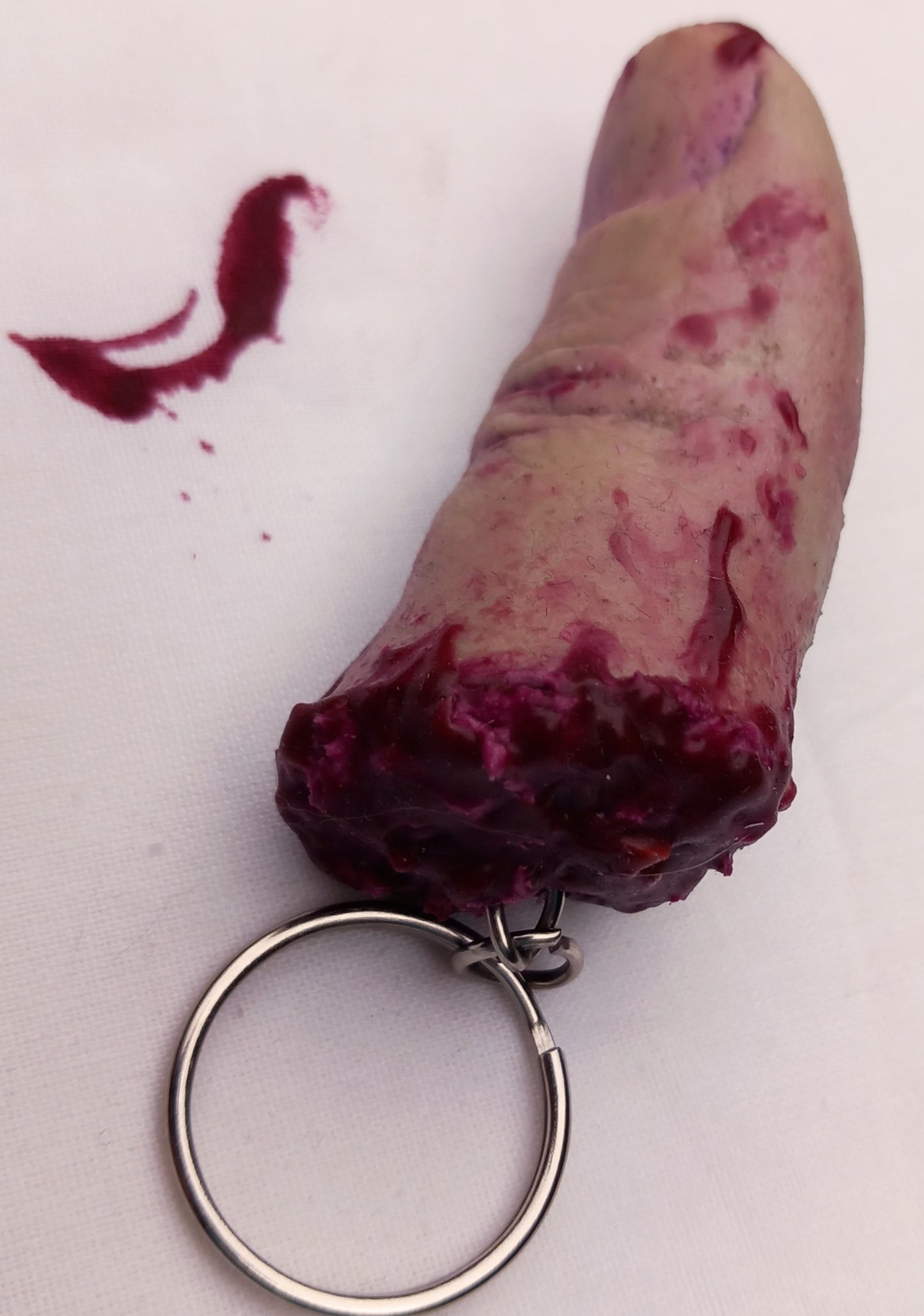 Severed Finger Keyrings - Handmade Realistic Silicone Props - Realistic - Prosthetic - Horror - Halloween - Movie/Film Prop - Present - SFX