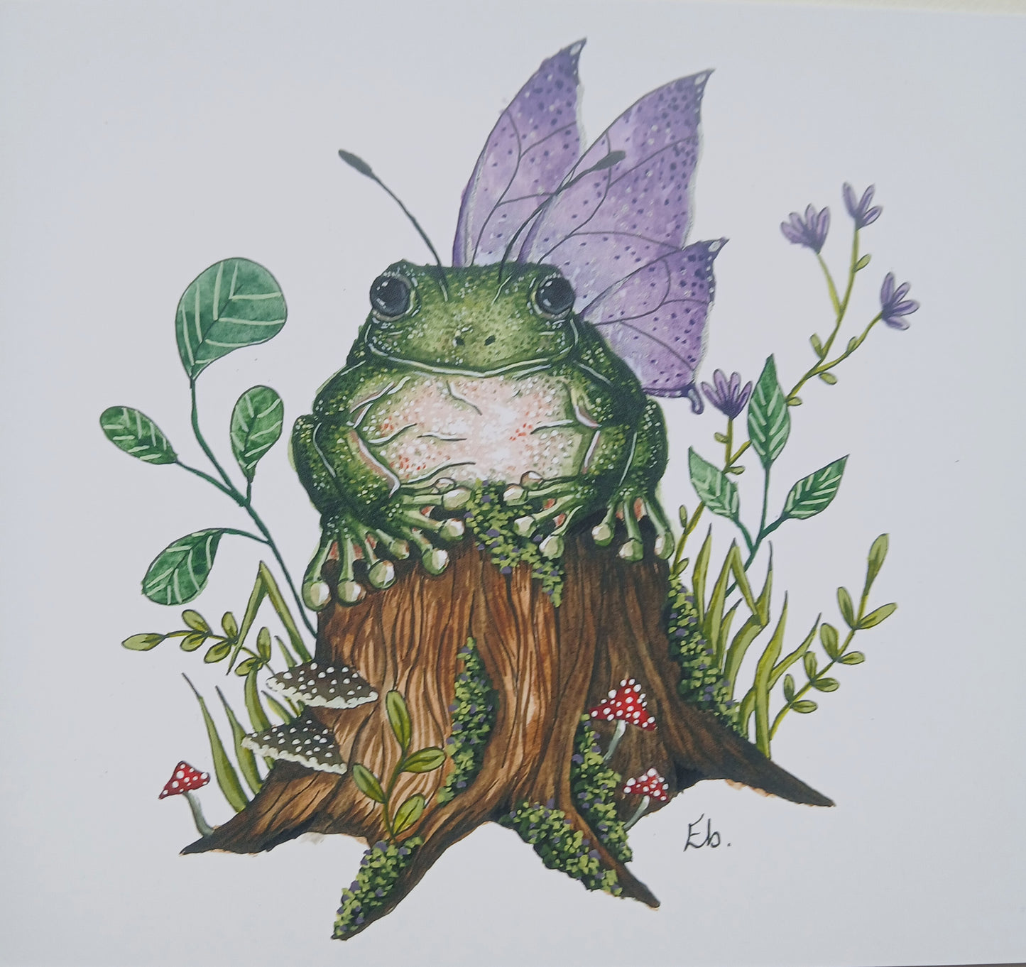 Fairy frog print. A5 size (original art print ) as seen on tiktok.